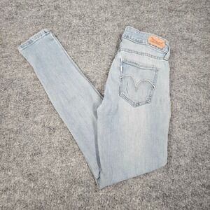 Levi's 535 Legging Jeans Womens Size W27 L30 Light Wash Distressed Skinny